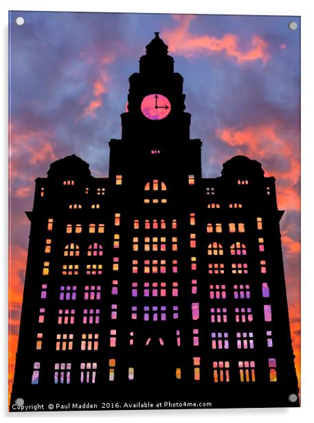 Royal Liver Building Acrylic by Paul Madden