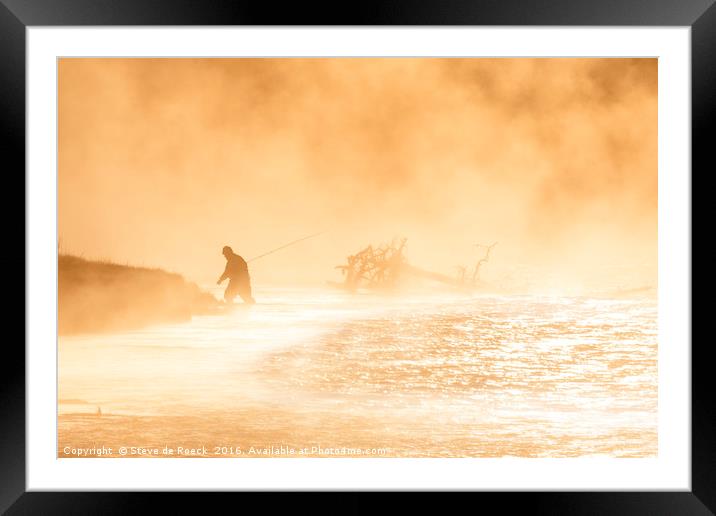 The Fisherman Framed Mounted Print by Steve de Roeck
