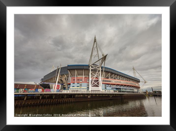 Principality Rugby Stadium Wales Framed Mounted Print by Leighton Collins