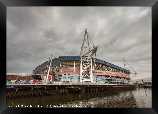 Principality Rugby Stadium Wales Framed Print by Leighton Collins