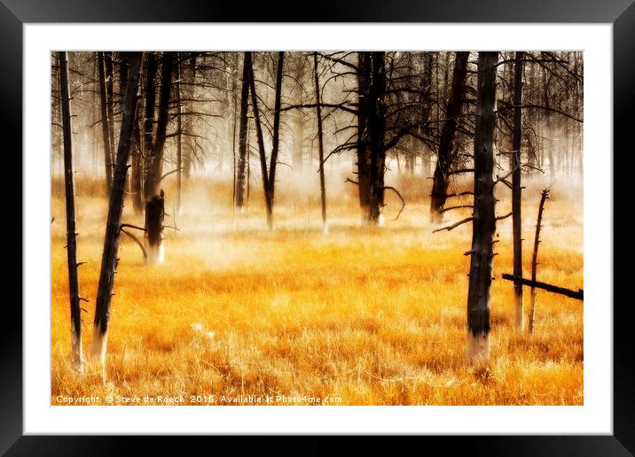Yellow Wood Framed Mounted Print by Steve de Roeck
