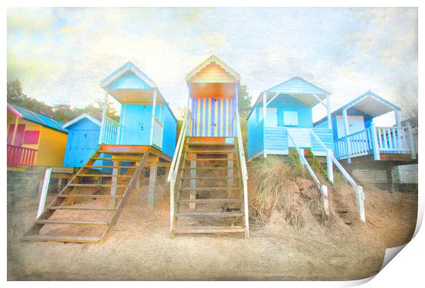  Wells-Next-The-Sea Beach Huts  Print by Mike Sherman Photog
