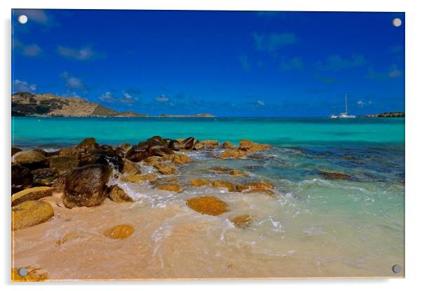  Orient Bay Beach, St Martins                      Acrylic by Sue Bottomley