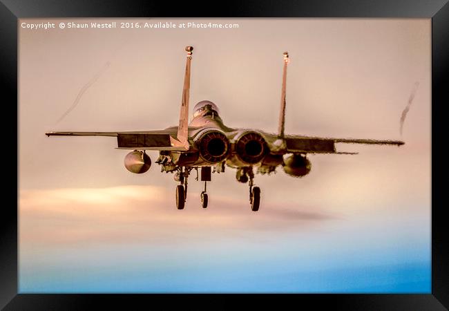" F15 Eagle Finals " Framed Print by Shaun Westell