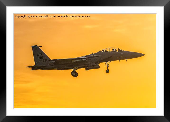 " F15 Burnertown Approach " Framed Mounted Print by Shaun Westell
