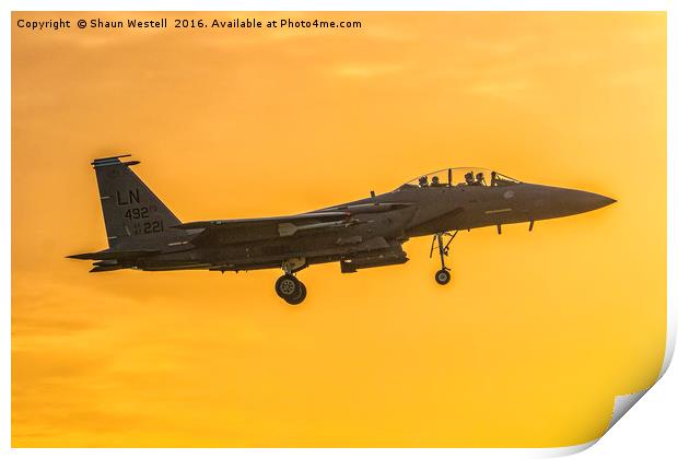 " F15 Burnertown Approach " Print by Shaun Westell