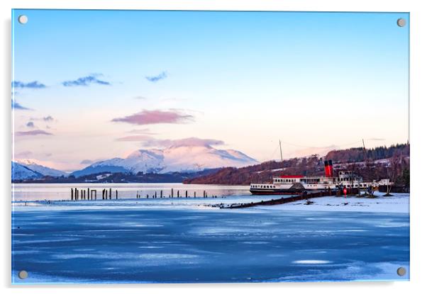 Loch Lomond in Winter Acrylic by Antony McAulay