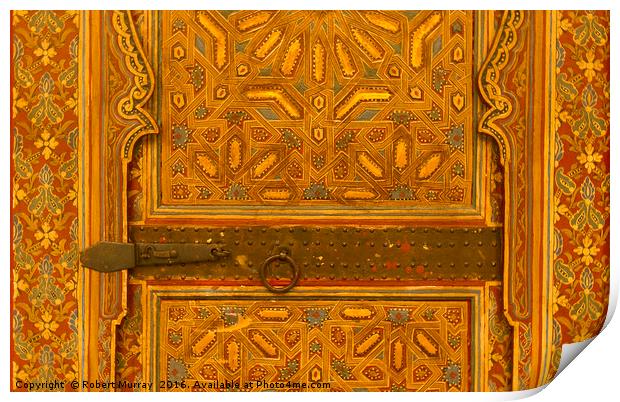 Marrakesh Door Detail Print by Robert Murray