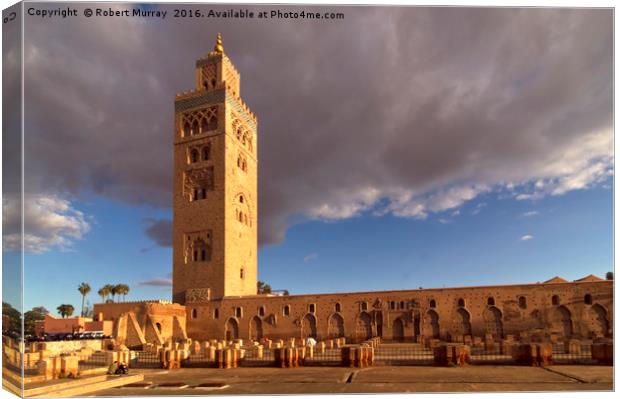 Sunset on Koutoubia Mosque Canvas Print by Robert Murray