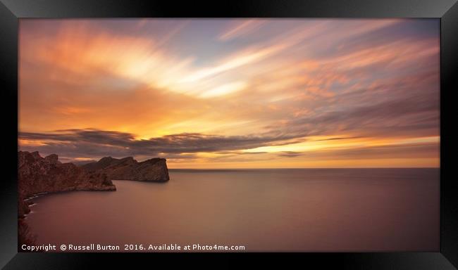 Sunset Majorcan style Framed Print by Russell Burton