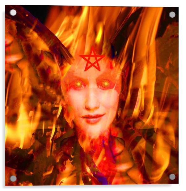 Fire Demon Acrylic by Matthew Lacey