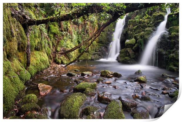Venford Waterfall on Dartmoor Print by Pete Hemington