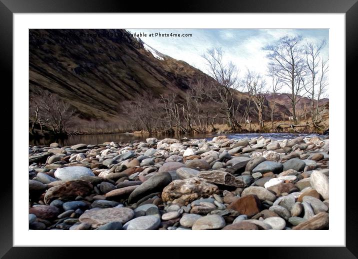 Scottish Highland small Glen and River Framed Mounted Print by Andy Anderson