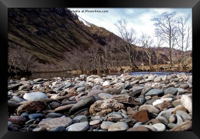 Scottish Highland small Glen and River Framed Print by Andy Anderson