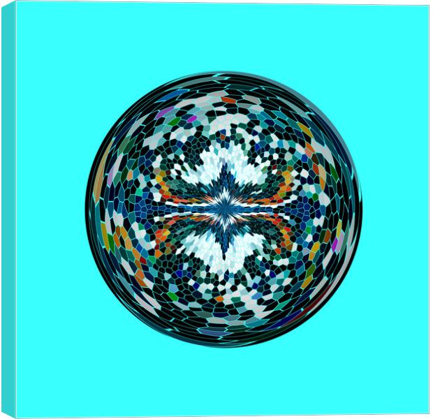 Marble Globe on blue Canvas Print by Robert Gipson