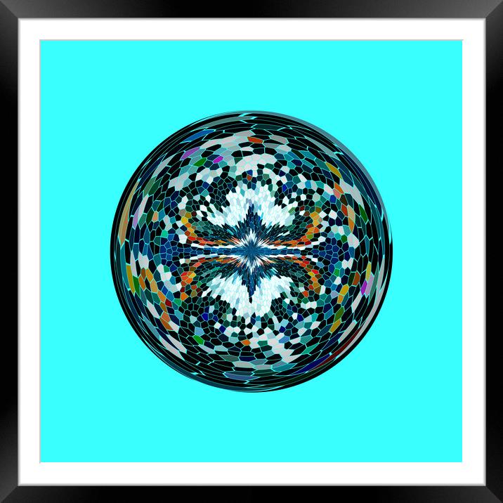Marble Globe on blue Framed Mounted Print by Robert Gipson