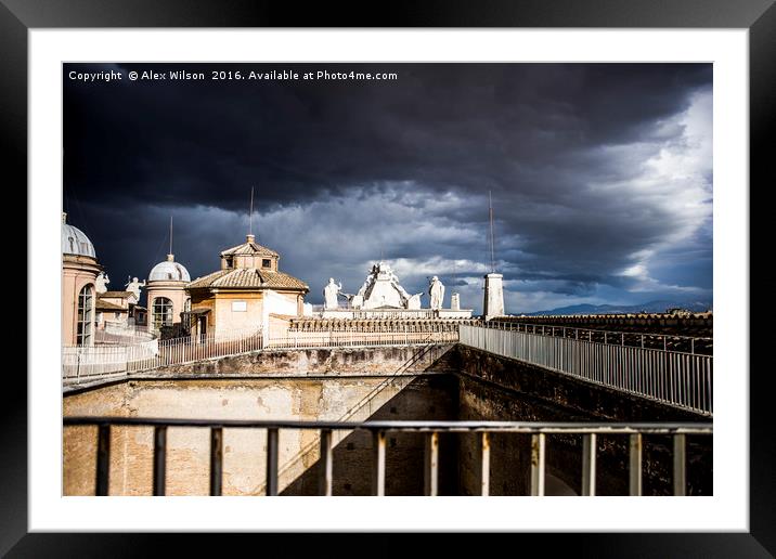 the Roof of The Papal Basilica of St. Peter Framed Mounted Print by Alex Wilson