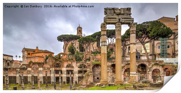 The Forum in Rome Print by Ian Danbury