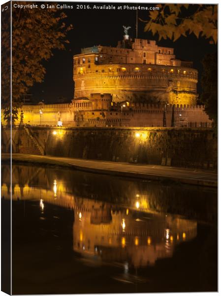 Castel Sant'Angelo at Night Canvas Print by Ian Collins