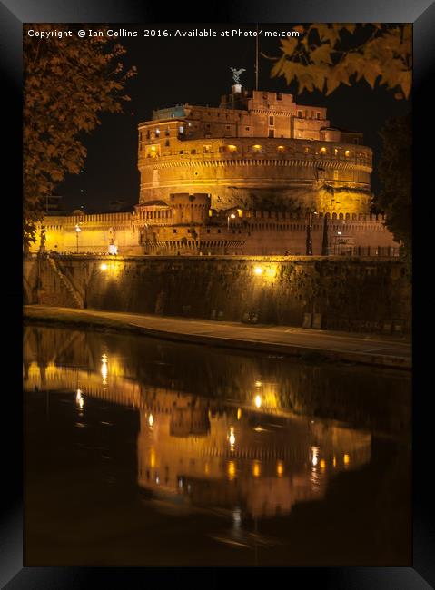 Castel Sant'Angelo at Night Framed Print by Ian Collins