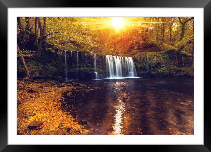 Sgwd Ddwli Uchaf, Brecon Waterfalls Framed Mounted Print by Dean Merry