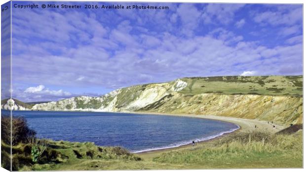 Worbarrow Bay Canvas Print by Mike Streeter