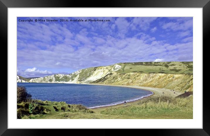 Worbarrow Bay Framed Mounted Print by Mike Streeter