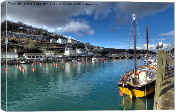 Cornish Lugger on the River Looe  Canvas Print by Rosie Spooner