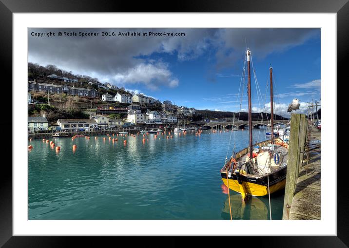 Cornish Lugger on the River Looe  Framed Mounted Print by Rosie Spooner