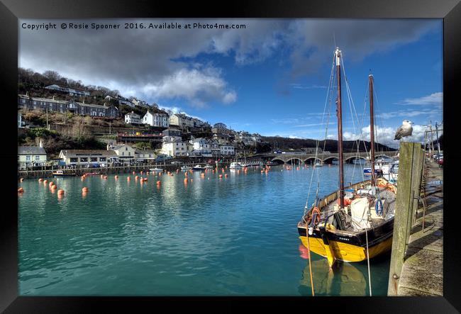 Cornish Lugger on the River Looe  Framed Print by Rosie Spooner