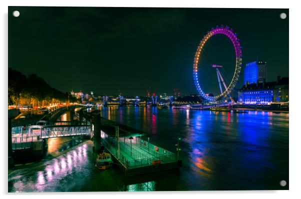 London eye Acrylic by Dean Merry