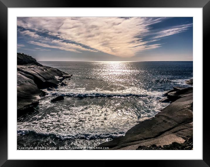 Sparkling Sea Framed Mounted Print by Naylor's Photography