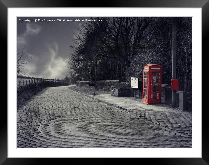 red phone box Framed Mounted Print by Derrick Fox Lomax