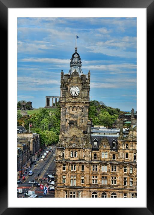A View from Scott's Monument Framed Mounted Print by Joyce Storey