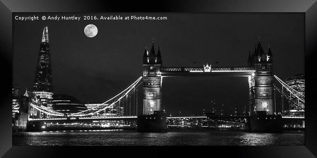 Tower Bridge & The Shard Framed Print by Andy Huntley