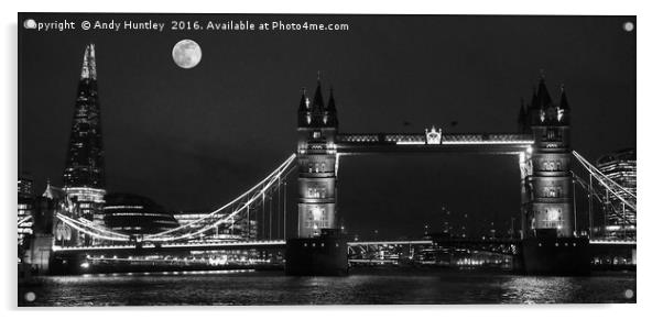 Tower Bridge & The Shard Acrylic by Andy Huntley