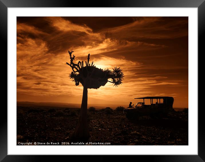 End Of The Day Framed Mounted Print by Steve de Roeck