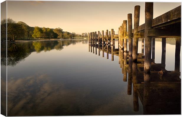 Jetty at Coniston Canvas Print by Stephen Mole