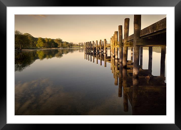 Jetty at Coniston Framed Mounted Print by Stephen Mole