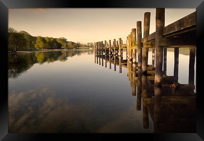 Jetty at Coniston Framed Print by Stephen Mole