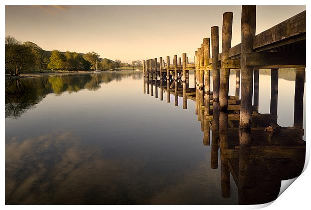 Jetty at Coniston Print by Stephen Mole