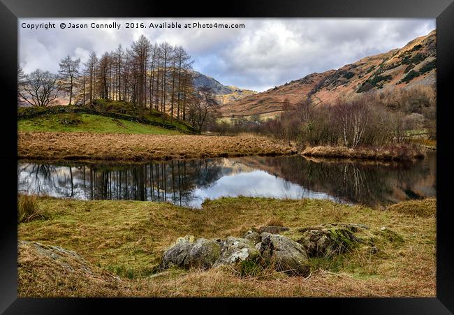 Little Langdale Reflections Framed Print by Jason Connolly