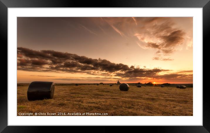 Flimston Sunset Framed Mounted Print by Chris Sweet