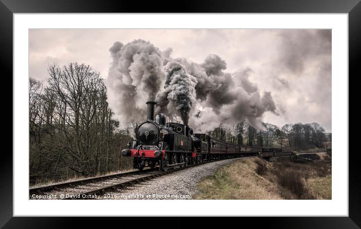 1054 and 85 pulling up Mytholmes curve Framed Mounted Print by David Oxtaby  ARPS