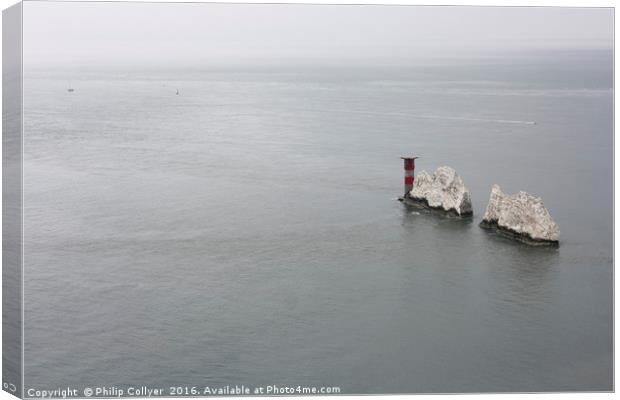 Needles, Isle of Wight Canvas Print by Philip Collyer
