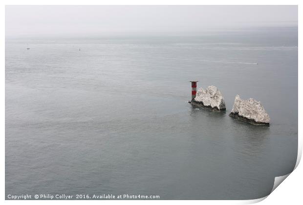 Needles, Isle of Wight Print by Philip Collyer