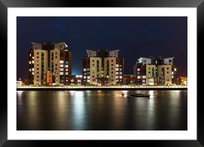 Swansea waterfront penthouses Framed Mounted Print by Dean Merry