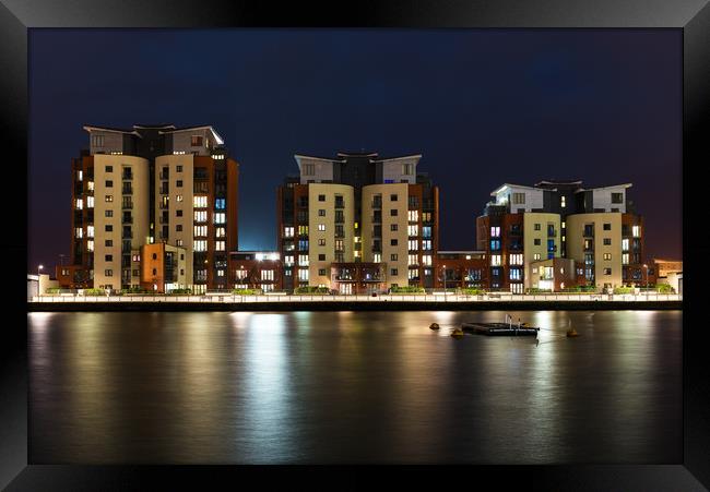 Swansea waterfront penthouses Framed Print by Dean Merry