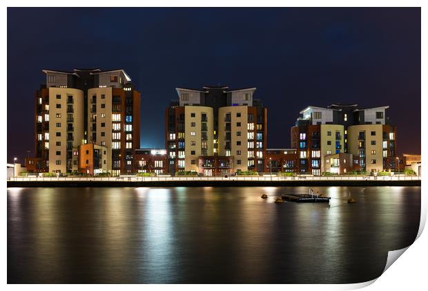 Swansea waterfront penthouses Print by Dean Merry