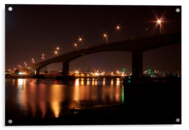 Itchen Bridge, Southampton Acrylic by Philip Collyer